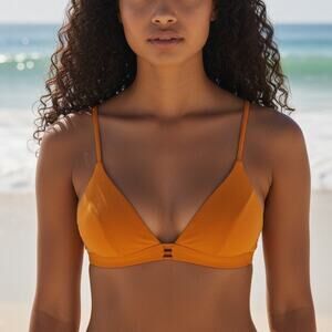 No Boundaries Dark Golden Yellow Bikini Top XL – Full Coverage, Adjustable